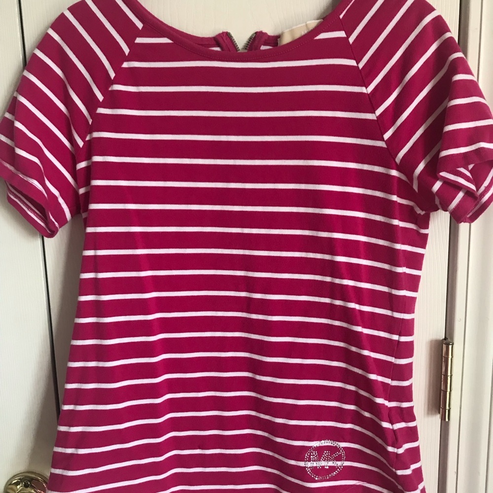 Michael Kors pink stripped shirt
